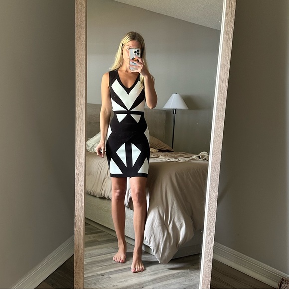 BCBG Black & White Dress - Picture 5 of 6